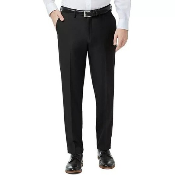 NWOT Haggar Men's 40x32 Comfort Performance Dress Pants Straight Fit Black - Picture 1 of 6